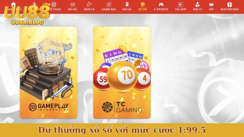 Dự thưởng xổ số với mức cược 1:99.5